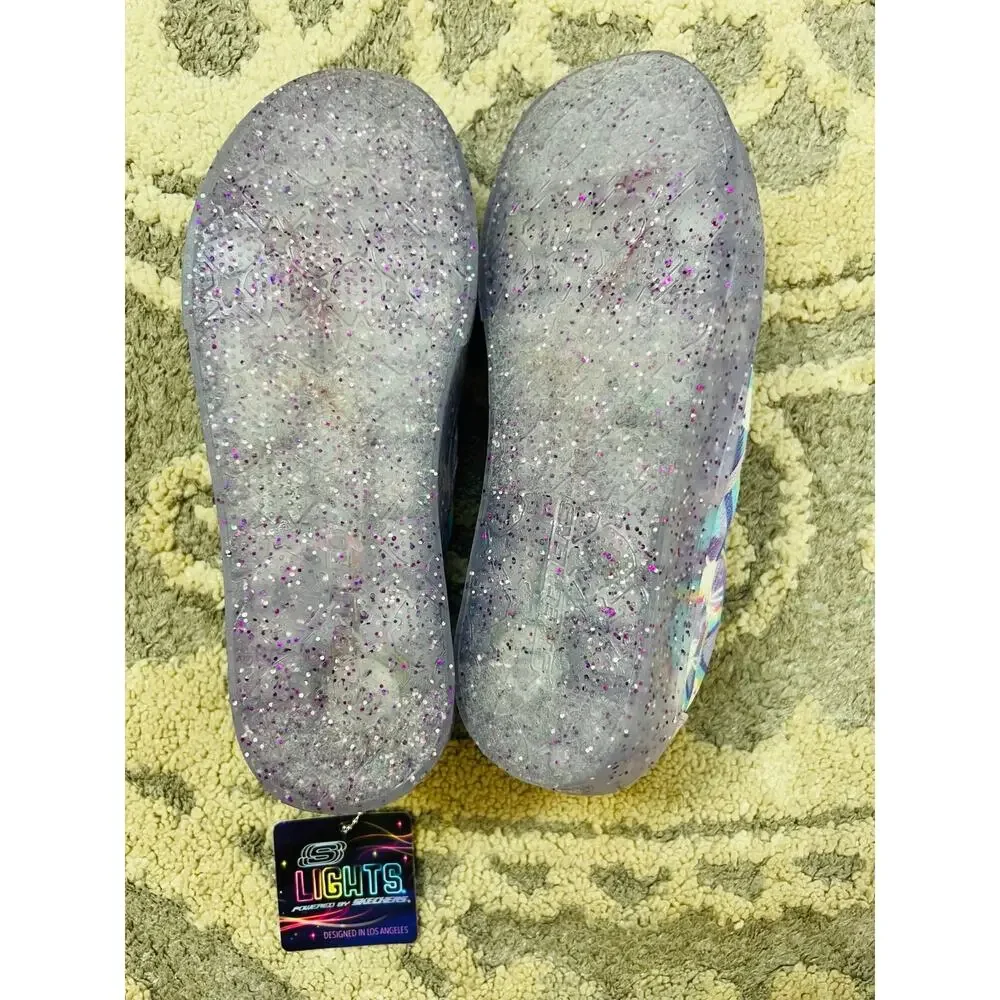 NWT❤️Skechers Girls S-Lights: Unicorn Chaser Light-Up sz2